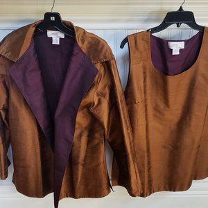 Anii by Natural 100% Raw Silk Jacket and Tank